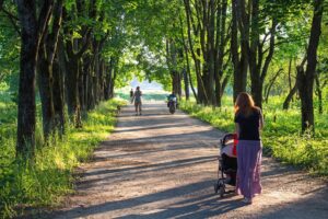 Balades en poussettes, kinderwagenfahrten, baby carriages
