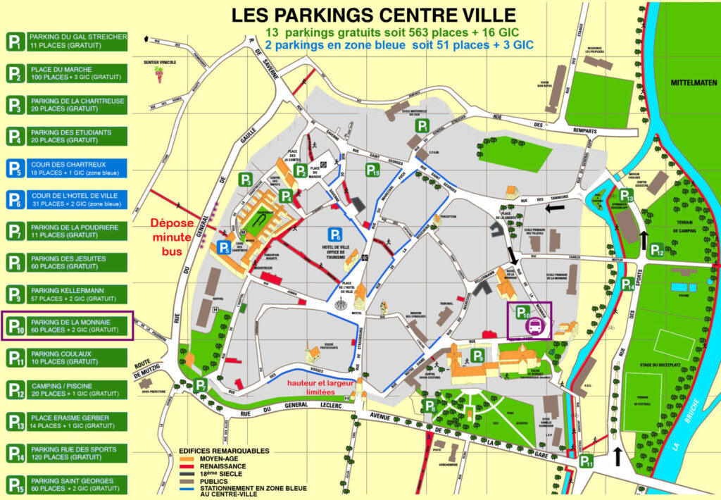 Plan hyper centre Molsheim