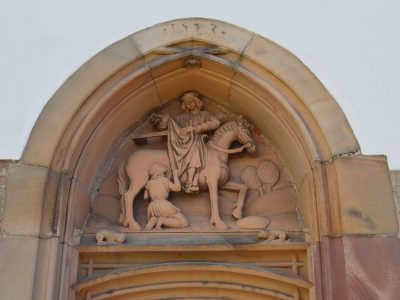 Gresswiller tympan haut relief saint-martin